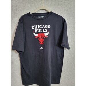 NBA Chicago Bulls Black Shirt Large Adidas